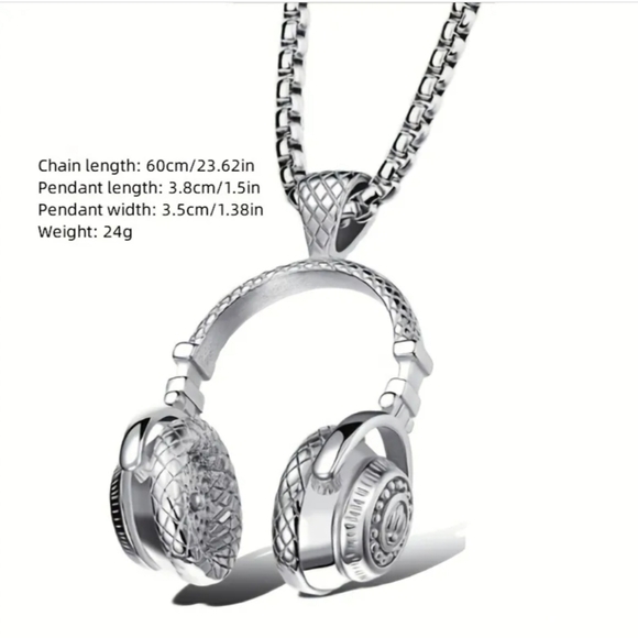 Headphone Pandant Necklace - Picture 4 of 6